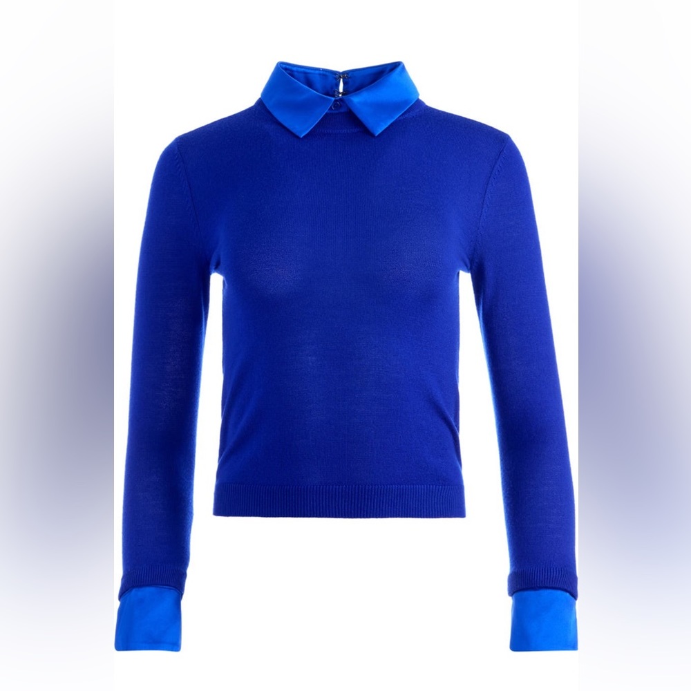 Alice + Olivia Blue Porla Sweater NWT Large